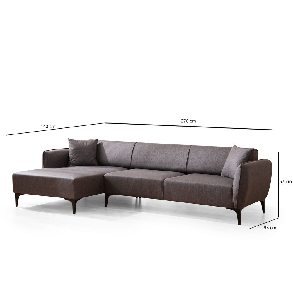 Ugaona garnitura Belissimo Left - Dark Grey slika 8
