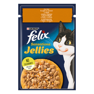 FELIX Sensations Jellies hrana za mačke, sa piletinom i mrkvom u želeu 85g