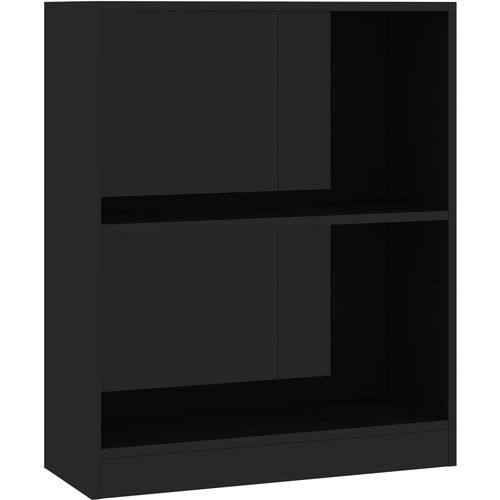 Polica za knjige sjajna crna 60x24x74,5 cm konstruirano drvo slika 13