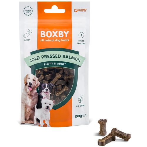 Boxby Poslastica za pse Puppy & Adult Grain Free Losos, 100 g slika 1