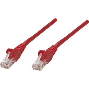 Intellinet 318198 RJ45 mrežni kabel, Patch kabel cat 5e U/UTP 0.50 m crvena  1 St.