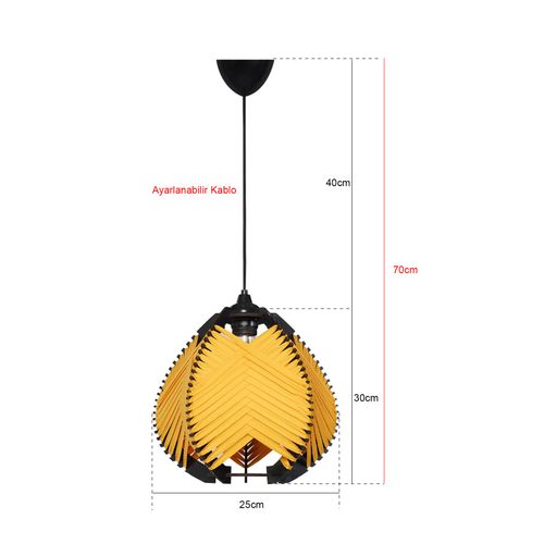 YL223 Yellow Chandelier slika 3