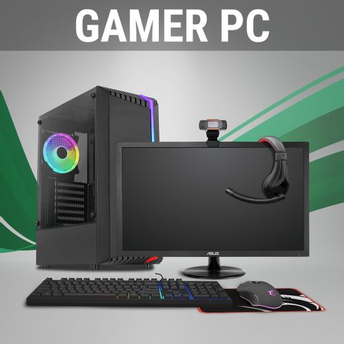 GamingPC (Intel i5, 32GB DDR4, 1TB SSD, GTX 1650, Win10P) monitor i periferija slika 1