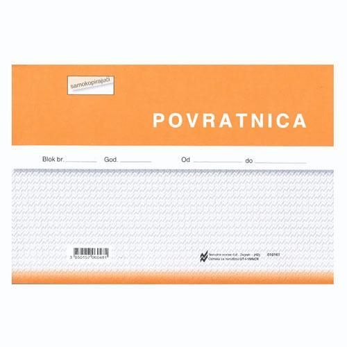 I-19/NCR POVRATNICA; Blok 3 x 50 listova, 21 x 14,8 cm slika 2