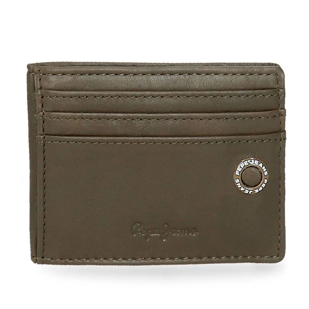 Pepe Jeans Kožni držač za kartice Badge 7370434 khaki slika 1