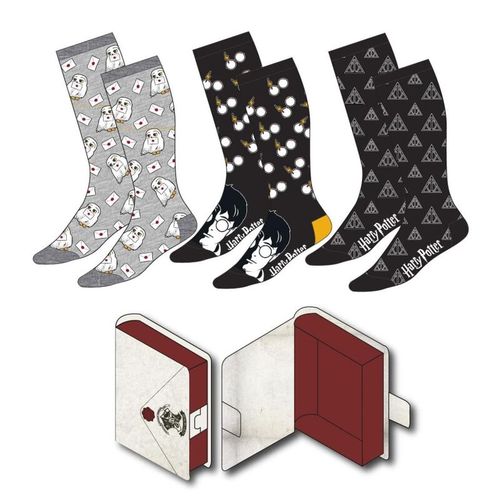 Harry Potter pack 3 adult socks slika 1