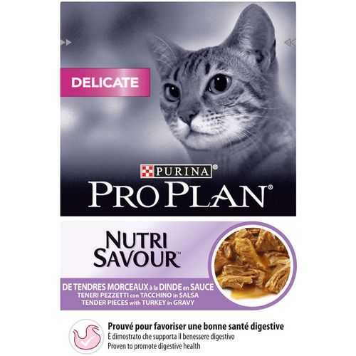 PRO PLAN Delicate Nutrisavour, mekani komadi s puretinom u umaku, 26x85g slika 1