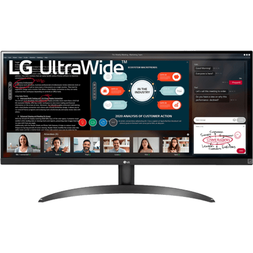 LG 29WP500-B 29'' UltraWide IPS WHD 2560x1080@75Hz, 21:9, 1000:1, 5ms, 200 cd/m2, 178˚/178˚, 2 HDMI, AMD FreeSync, HDR, Tilt, VESA 100, Black, 3yw slika 1