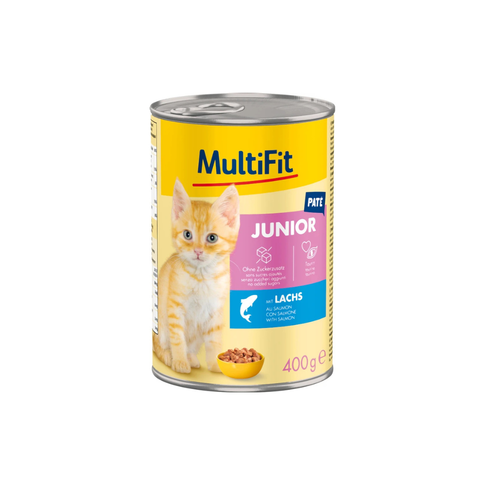 MultiFit Cat Junior paté losos, konzerva 400 g slika 1