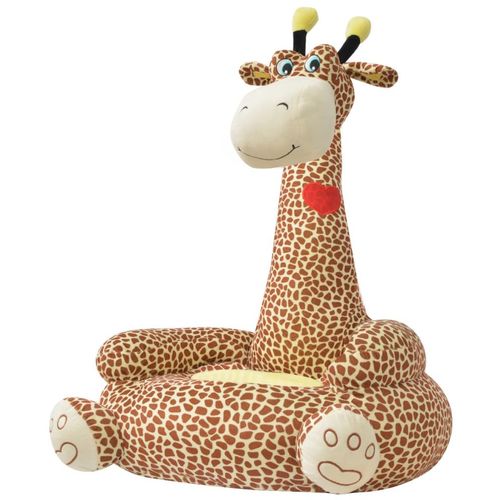 Plišana dječja fotelja u obliku žirafe smeđa slika 8