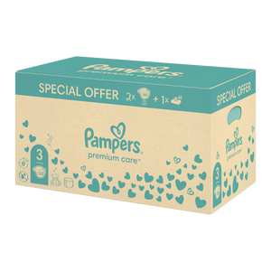 Pampers Premium Care poklon set, pelene + vlažne maramice, posebna ponuda