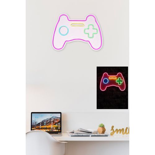 Wallity Ukrasna plastična LED rasvjeta, Play Station Gaming Controller - Pink slika 3