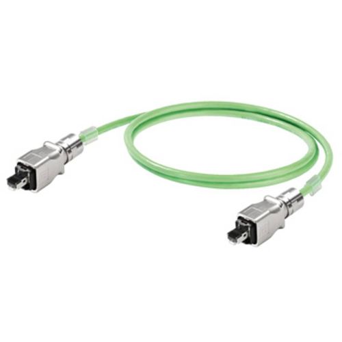 Weidmüller 1119730010 RJ45 mrežni kabel, Patch kabel cat 5, cat 5e SF/UTP 1.00 m zelena vatrostalan, sa zaštitom za nosić 1 St. slika 1