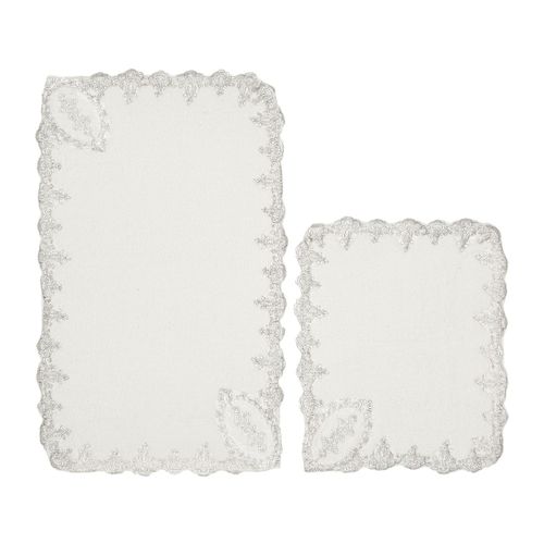 Viyana - Cream Cream Bathmat Set (2 Pieces) slika 2