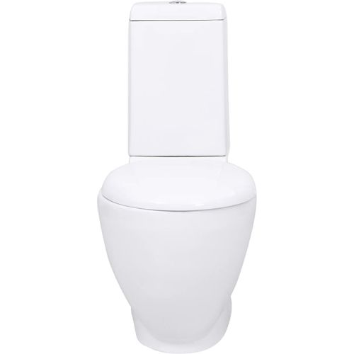 Keramička okrugla toaletna školjka s protokom vode bijela slika 33