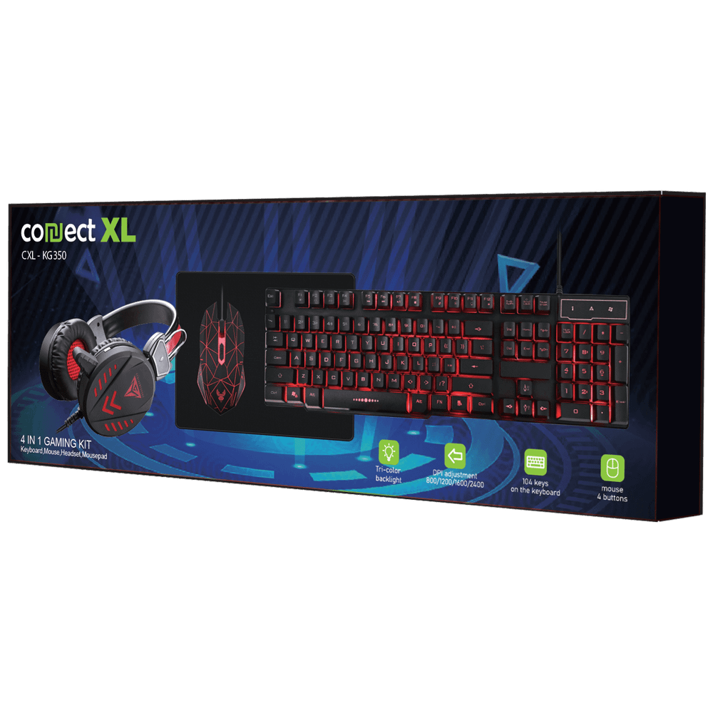 Connect XL Gaming set, slušalice, tastatura, miš, podloga za miš - CXL-KG350 Kit Gaming slika 2