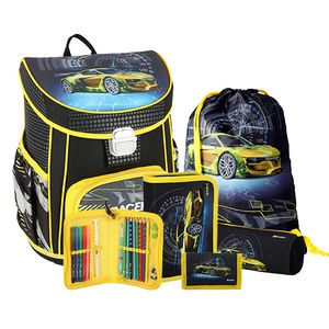 Spirit školski set "RACER'' VISION+ (školska torba + puna pernica + vreća za patike + novčanik)