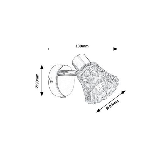 Rabalux Hestia,spot, E14 1x40W,hrom slika 2