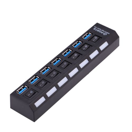 USB Hub 7 port Kettz KT-HUSB.74 3.0 Tip A Crni slika 3