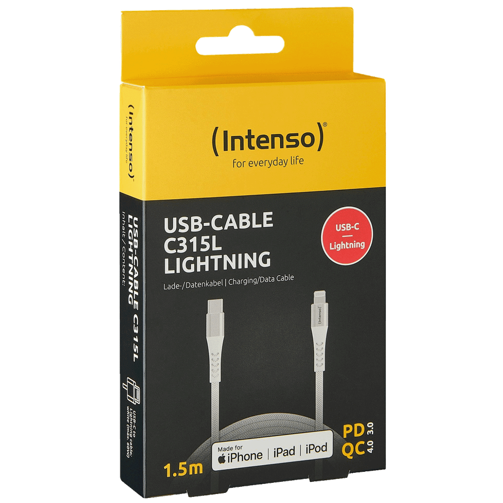 (Intenso) USB kabl za smartphone, USB type C to Lightning, 1.5 met. - USB-Cable C315L slika 1