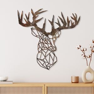 Wallity Metalna zidna dekoracija Rusty Deer 2