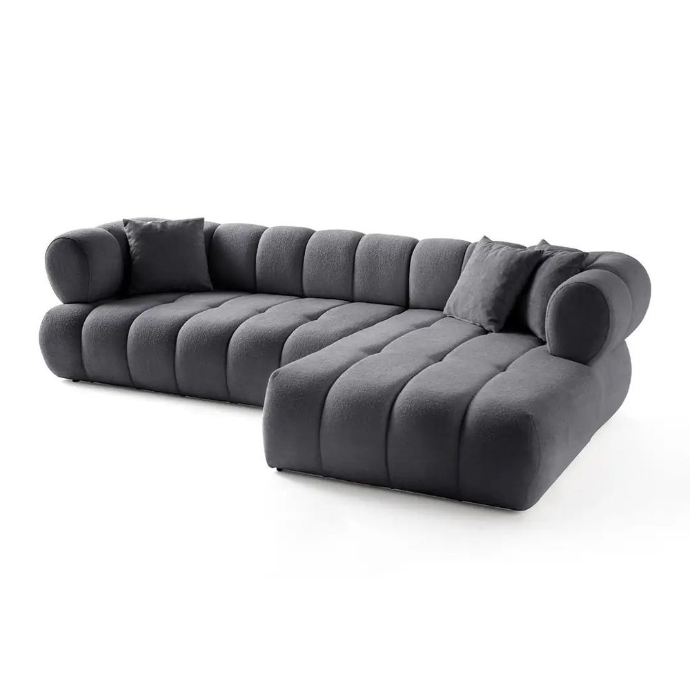 Ugaona Sofa Petra Desna - Tamno Siva slika 7