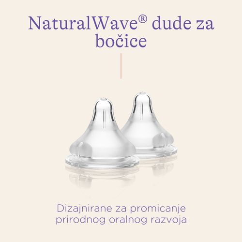 Lansinoh NaturalWave® Duda za bočicu, veliki protok - 2 kom slika 2