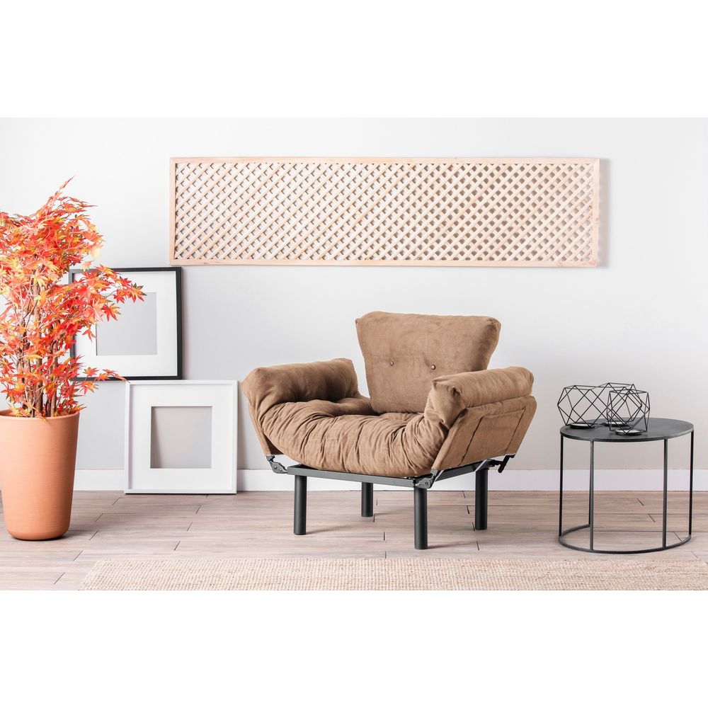 Nitta Single - Svijetlosmeđa Wing Chair slika 1