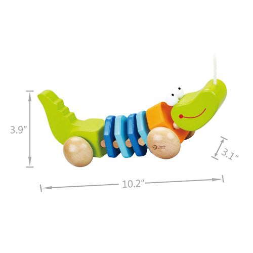 Classic World Drvena igračka Povuci Krokodila slika 3