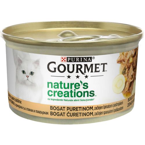 GOURMET Nature's creation s puretinom, začinjen špinatom i pastrnjakom,  85 g slika 1