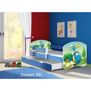 Deciji krevet ACMA II 180x80 F + dusek 6 cm BLUE35