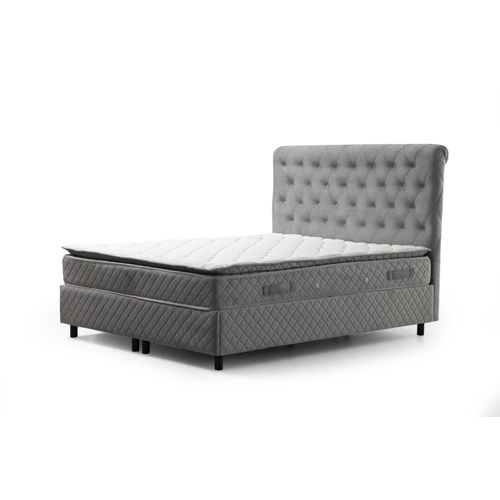 Sonata Set 120 x 200 v2 - Grey Grey Single Mattress, Base & Headboard slika 2