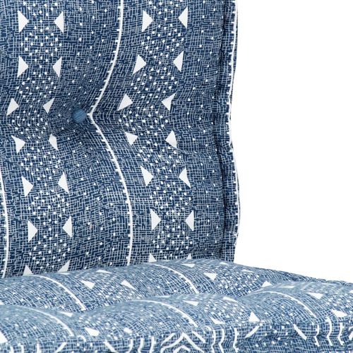 283796 Pouffe 100x100x20 cm Indigo Fabric slika 23