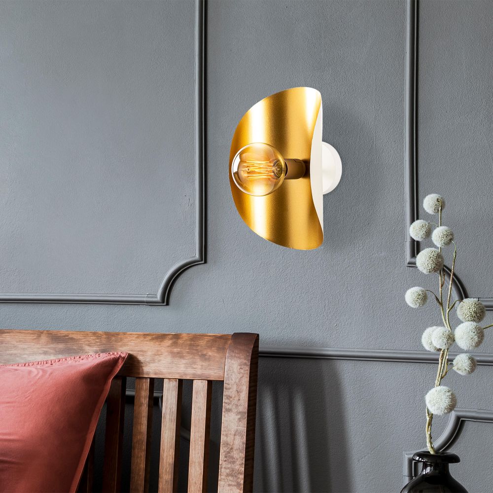Sivani - MR - 840 Bijela Zidna Lampa od Bijelog Zlata slika 2