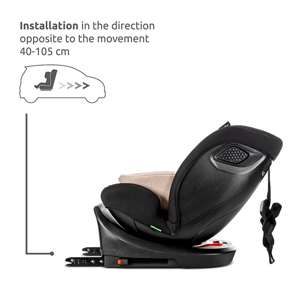 Lorelli Autosjedalica Concord Pro 360° i-Size 40-150 cm Isofix + Jastuk za putovanje, Pink slika 17