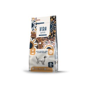 VIDA SUPER HUNTINGSuva hrana za odrasle pse srednjih i velikih rasa sa piletinom, jagnjetinom i super veggies, 2 kg