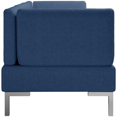 3-dijelni set sofa od tkanine plavi slika 14