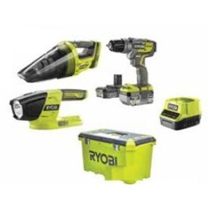 Ryobi Aku Set R18PDBL-252V (Bušilica, Usisavač, Svijetiljka) RPP24