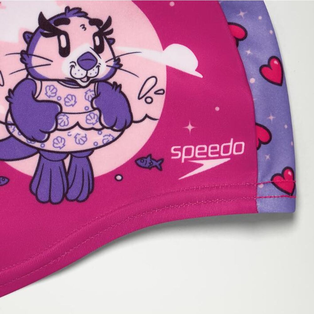 Speedo Dječija kapa za plivanje. PRINTED POLYESTER CAP IU Pink/Purple slika 3