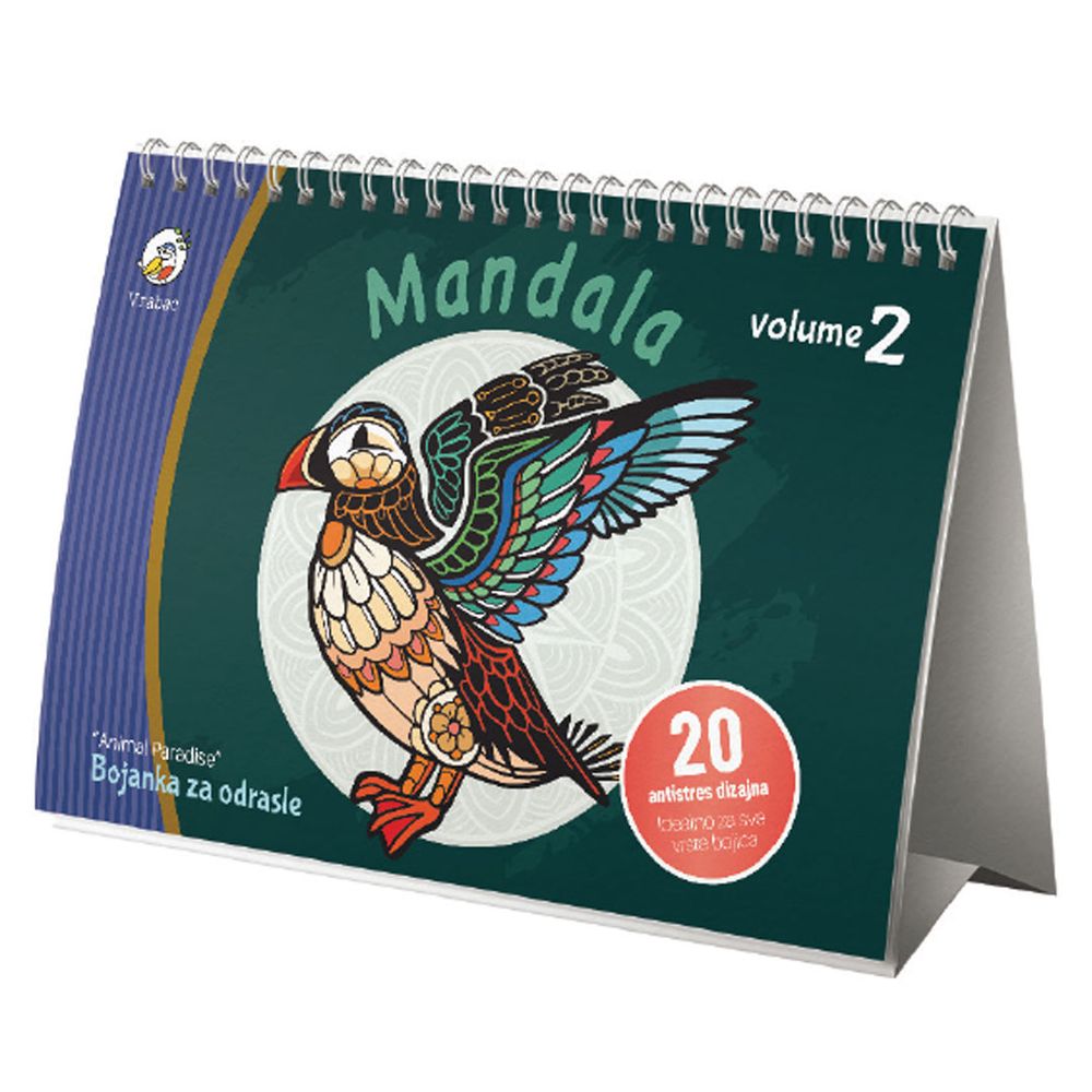 Bojanka Tavolo, Animals Paradise vol.2, mandala, Vrabac slika 1