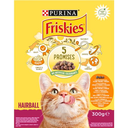 Friskies® Hairball, ukusna kombinacija piletine i puretine s povrćem, 300 g  slika 2