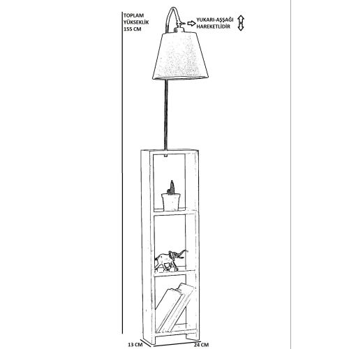 Stelo 8744-2 Crna Podna Lampa slika 5