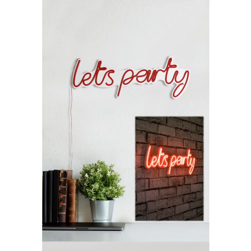 Wallity Ukrasna plastična LED rasvjeta, Lets Party - Red slika 10