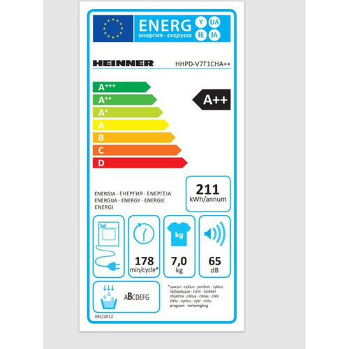 Heinner sušilica rublja sa toplinskom pumpom HHPD-V7T1CHA++ slika 5