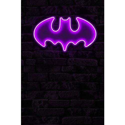 Wallity Ukrasna plastična LED rasvjeta, Batman Bat Light - Pink slika 10