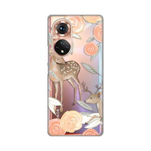 Torbica Silikonska Print Skin za Huawei Honor 50 Pro Flower Deer