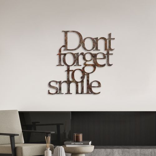 Wallity Metalna zidna dekoracija Rusty Dont Forget For Smile slika 2