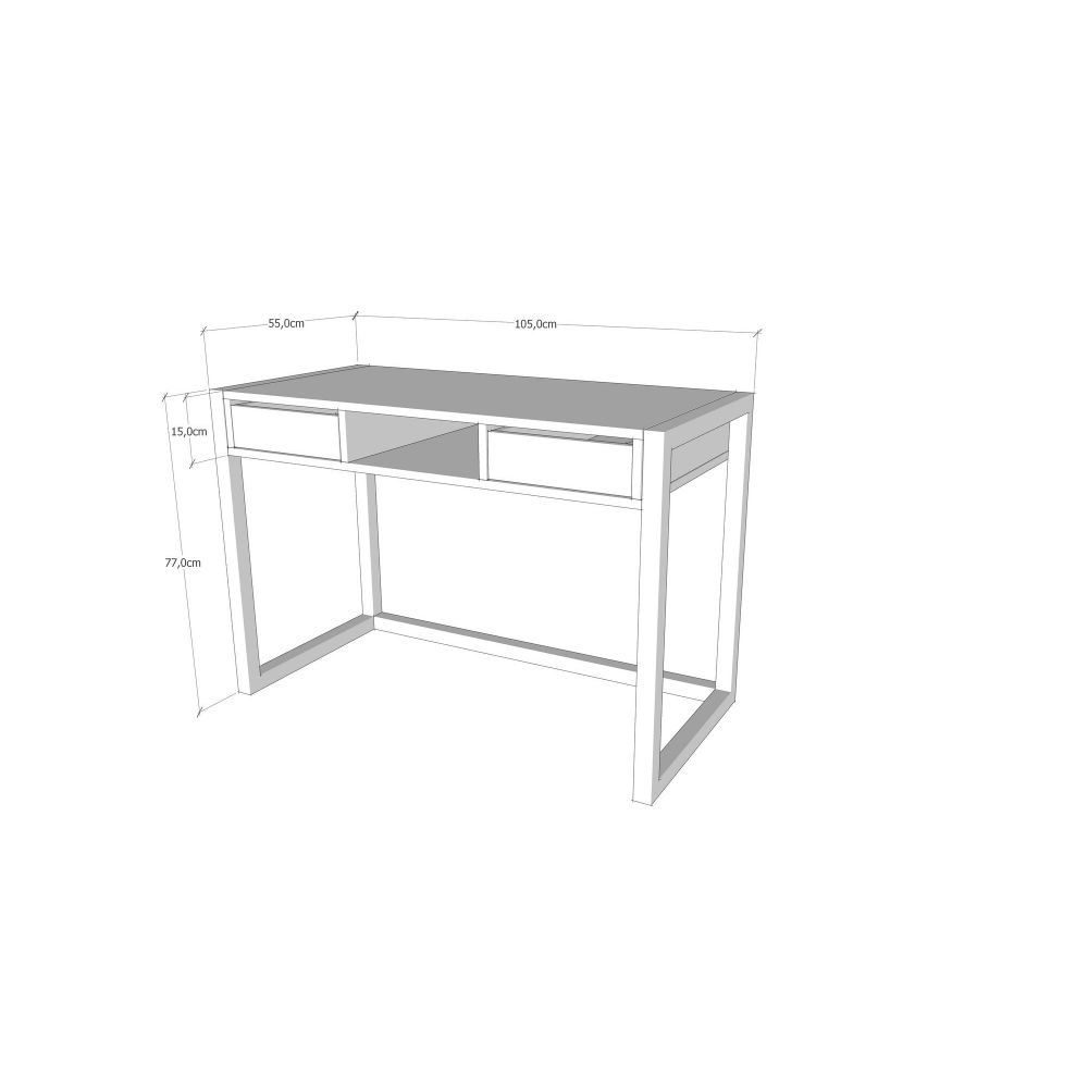 Ogene Atlantic Pine
Black Study Desk slika 7