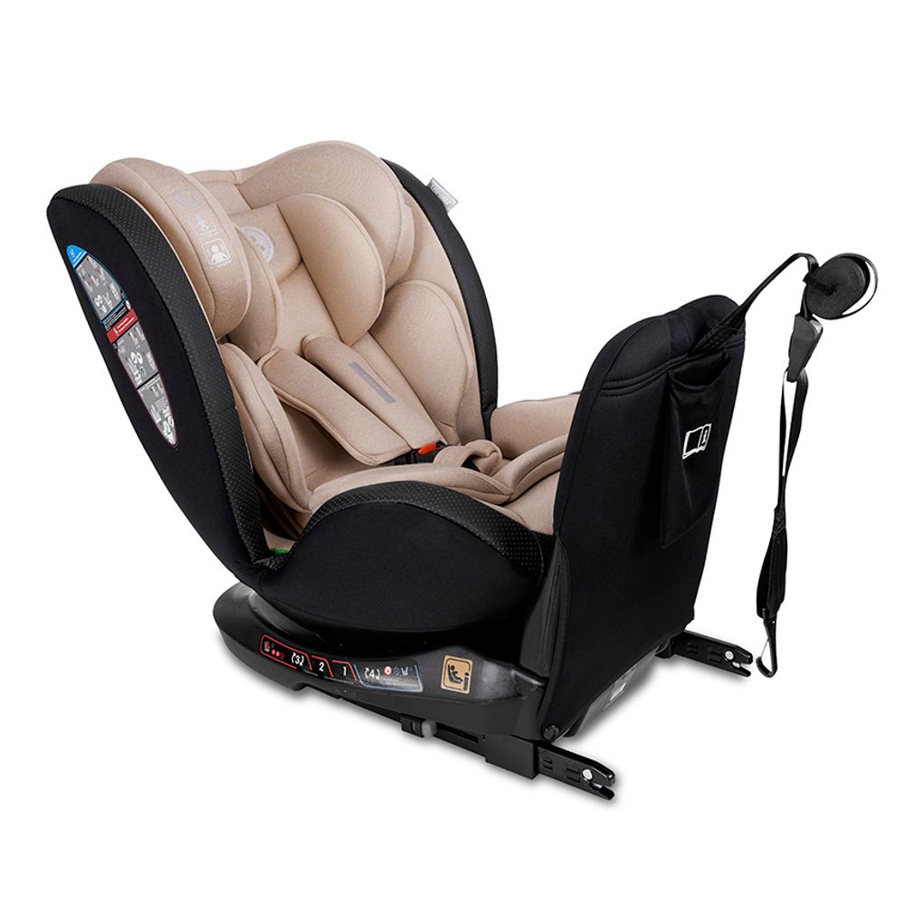 Lorelli Rotirajuća autosjedalica Ares i-Size 40-150 cm 360 Isofix sa Anti-Rebound štitnikom, Beige slika 3