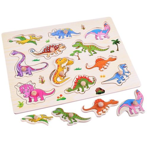 Drvene puzzle dinosauri 11 elemenata slika 2